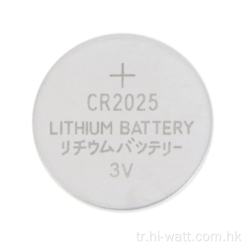 HW Uzun Ömürlü Düğme Hücre CR2025 Lityum Pil